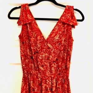 Vintage cherry print midi dress